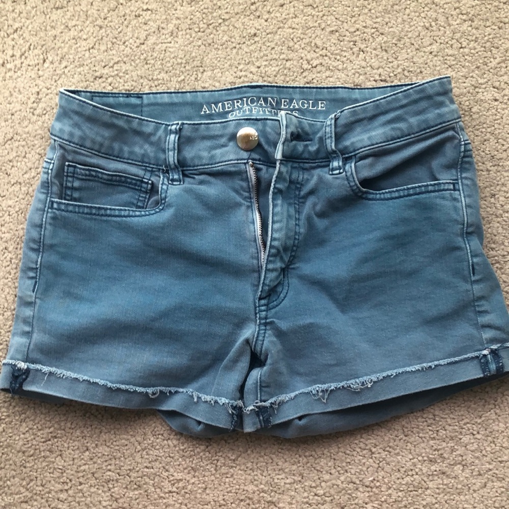 Hi-rise Jean shorts